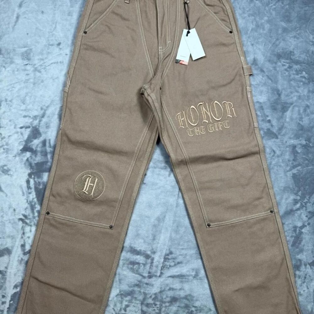 Honor-the-gift Men's Tan and Brown Trousers